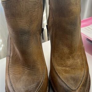 Bed Stu Bench Made Leather Ankle Boots tan rustic